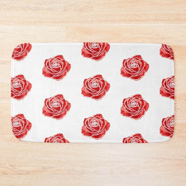 Item preview,  Red rose flower watercolor painting  designed and sold by uunaa.