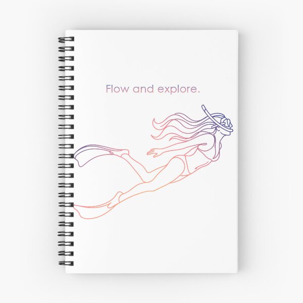 Item preview, Flow and Explore – Minimalist snorkeler in a color gradient designed and sold by Herzbaumatelier.