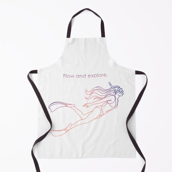 Item preview, Flow and Explore – Minimalist snorkeler in a color gradient designed and sold by Herzbaumatelier.