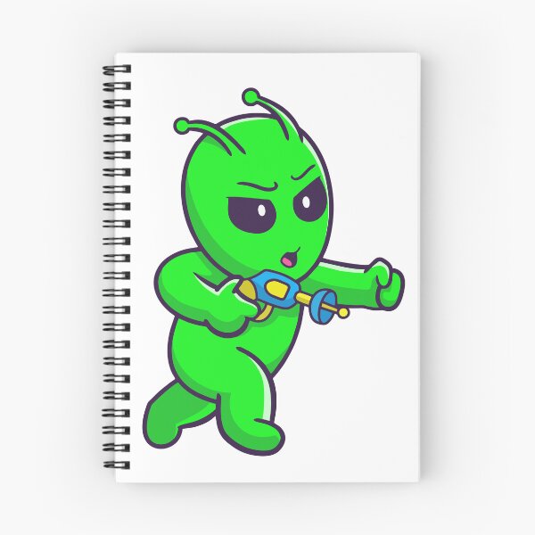 Item preview, Funny Green Alien with Space Ray Gun designed and sold by zchikar.