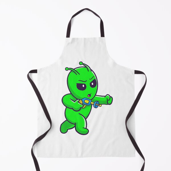 Item preview, Funny Green Alien with Space Ray Gun designed and sold by zchikar.