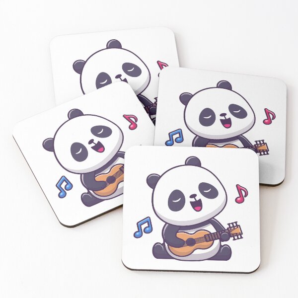 Item preview, Cute Panda Playing Acoustic Guitar Cartoon designed and sold by zchikar.