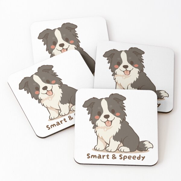 Item preview, Border Collie Smart And Speedy Cute Kawaii Puppy designed and sold by MJ ART.