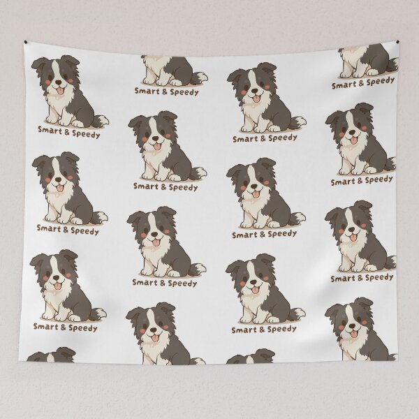 Item preview, Border Collie Smart And Speedy Cute Kawaii Puppy designed and sold by MJ ART.