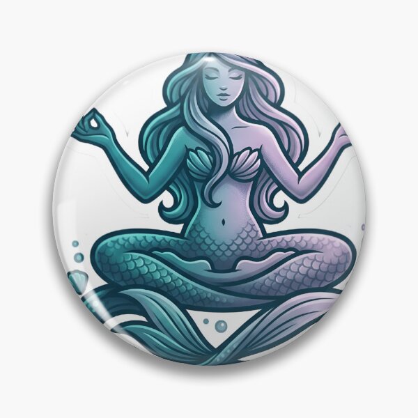 Item preview, Meditative Mermaid Ocean Zen Mental Health Sea Salt Aesthetic Teal Gradient designed and sold by StickyGuys.