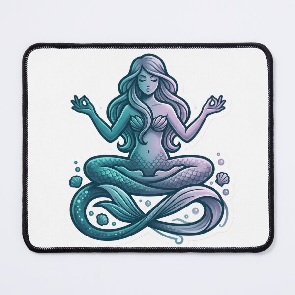 Item preview, Meditative Mermaid Ocean Zen Mental Health Sea Salt Aesthetic Teal Gradient designed and sold by StickyGuys.