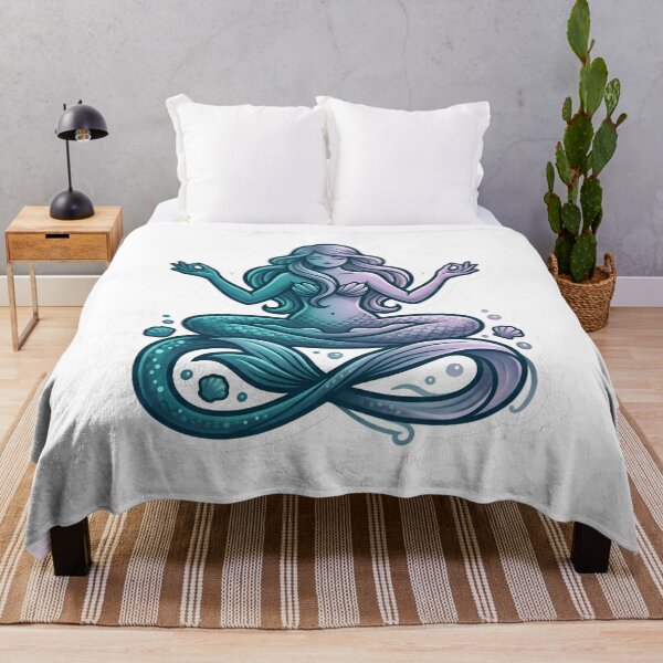 Item preview, Meditative Mermaid Ocean Zen Mental Health Sea Salt Aesthetic Teal Gradient designed and sold by StickyGuys.