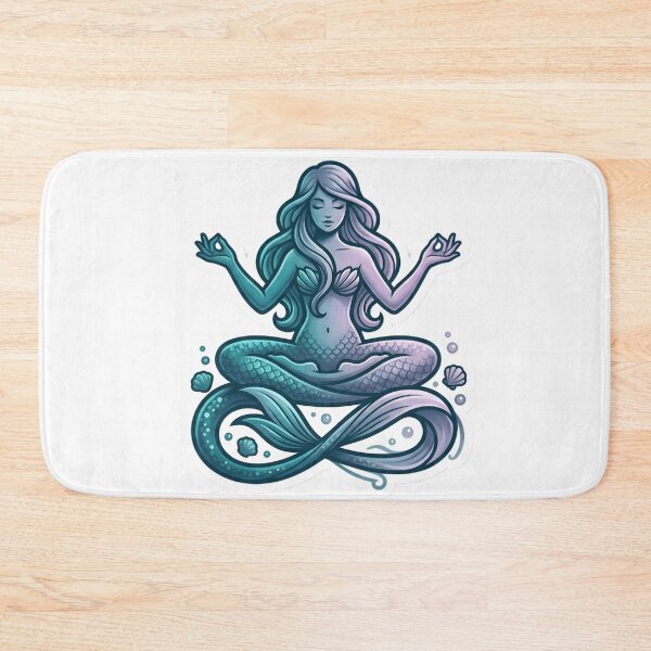 Item preview, Meditative Mermaid Ocean Zen Mental Health Sea Salt Aesthetic Teal Gradient designed and sold by StickyGuys.