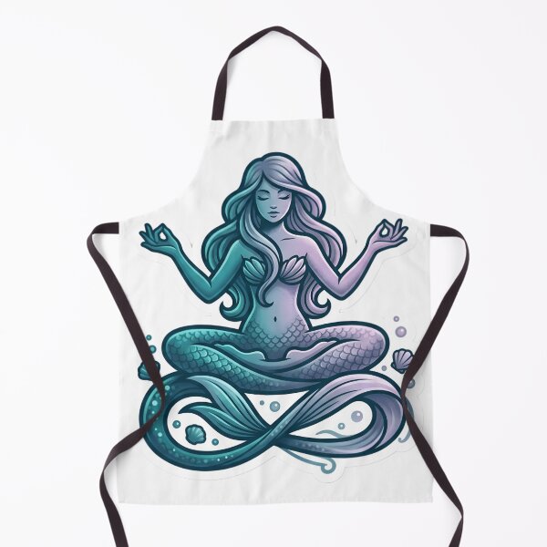Item preview, Meditative Mermaid Ocean Zen Mental Health Sea Salt Aesthetic Teal Gradient designed and sold by StickyGuys.