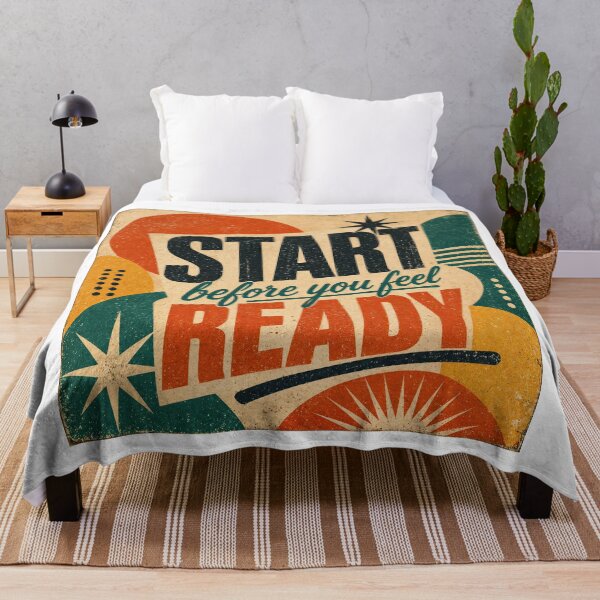 Item preview, Wall Art - Postcard - Retro Momentum: Start Before You Feel Ready designed and sold by ForeverPrintsOK.
