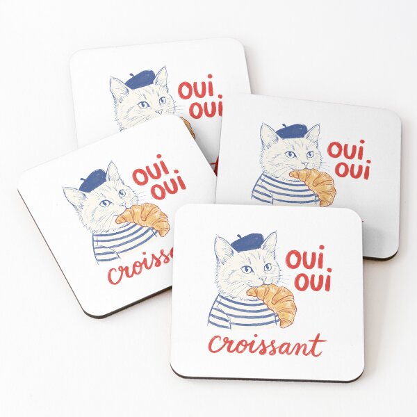 Item preview, A Cat eating a croissant (she may be frensh!!) designed and sold by shellle in the ocean.