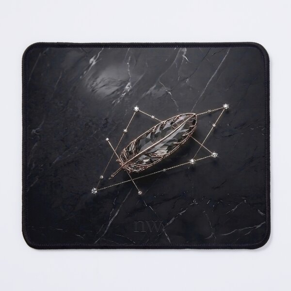 Item preview, CRYSTAL GALAXY: Rose Gold & Smoked Quartz Feather Art designed and sold by Nafas Wing.
