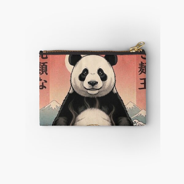 Item preview, Funny Panda Japanese Ramen Noodles Vintage Kanagawa Wave designed and sold by FurryHavenPH.