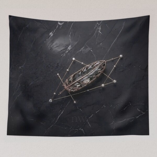 Item preview, CRYSTAL GALAXY: Rose Gold & Smoked Quartz Feather Art designed and sold by Nafas Wing.