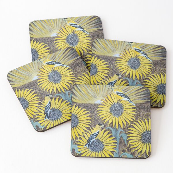 Item preview, Goldfinches in the sunflower field  designed and sold by Matt Starr Fine Art .