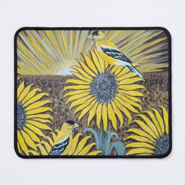 Item preview, Goldfinches in the sunflower field designed and sold by Matt Starr Fine Art .