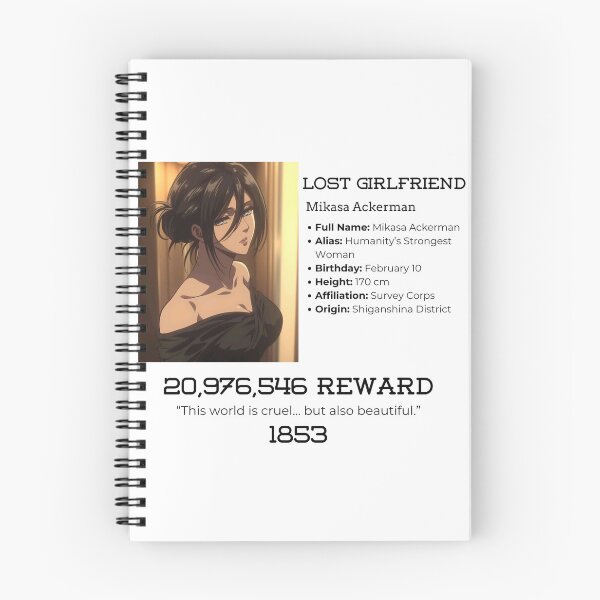 Item preview, LOST GIRLFRIEND - MIKASA ACKERMAN designed and sold by EVERYWAN.