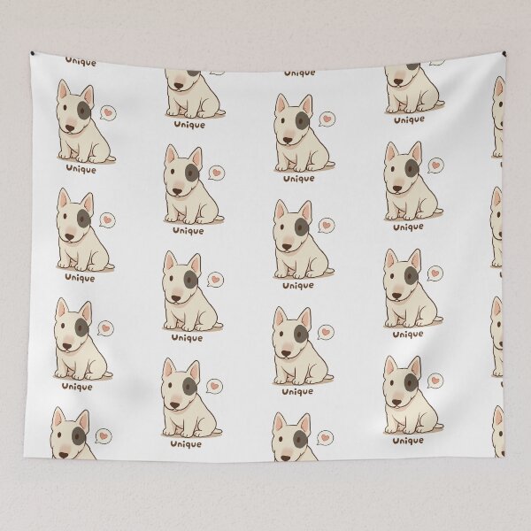 Item preview,  Bull Terrier Unique Cute Kawaii Puppy Sticker designed and sold by MJ ART.