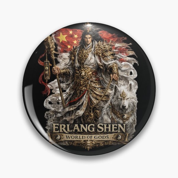 Item preview, Erlang Shen – World of Gods Series | Mythology Art, Dark Vintage Design designed and sold by MaximusFilth.