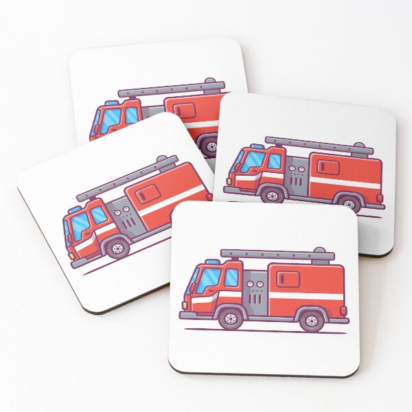 Item preview, Red Fire Truck Engine Emergency Vehicle Illustration designed and sold by zchikar.