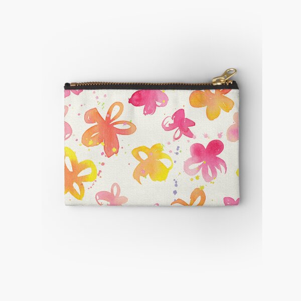 Aperçu de l'œuvre Fleurs aquarelle rose, orange et jaune dessinés à la main créée et vendue par Lumitar.