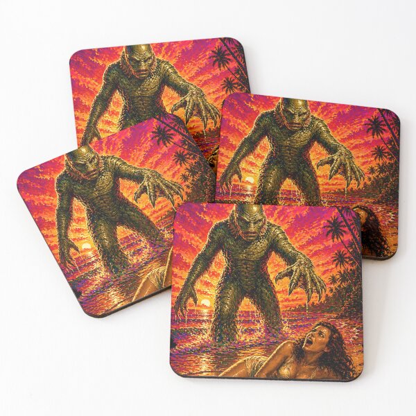 Item preview, The Creature Attacks Victim on The Beach designed and sold by judgehydrogen.