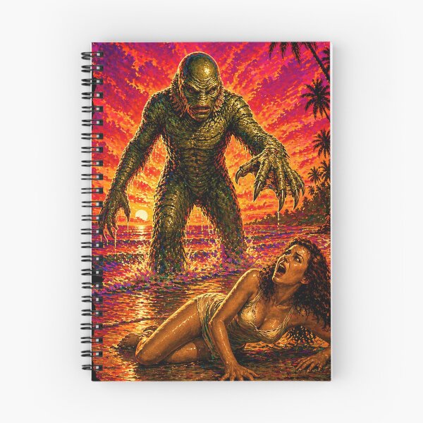 Item preview, The Creature Attacks Victim on The Beach designed and sold by judgehydrogen.