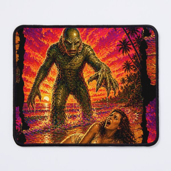Item preview, The Creature Attacks Victim on The Beach designed and sold by judgehydrogen.