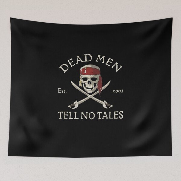 Item preview, Dead Men Tell No Tales Est 2003 Pirates Caribbean Skull Crossed Swords Jolly Roger Vintage Distressed designed and sold by Velustro Shop.