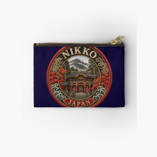 Item preview, Nikkō, Japan – Temple gate, autumn leaves & mountain silhouette designed and sold by Girih.