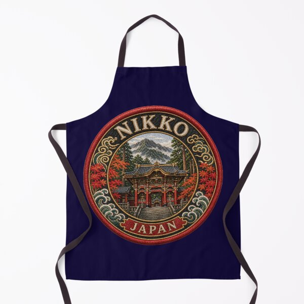Item preview, Nikkō, Japan – Temple gate, autumn leaves & mountain silhouette designed and sold by Girih.