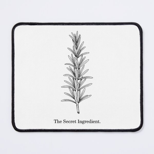 Item preview, Description Shirt Custom Gem Here is the optimized listing data for your new design: Title The Secret Ingredient – Rosemary Herb Illustration Vintage Black and White designed and sold by Fuechse.