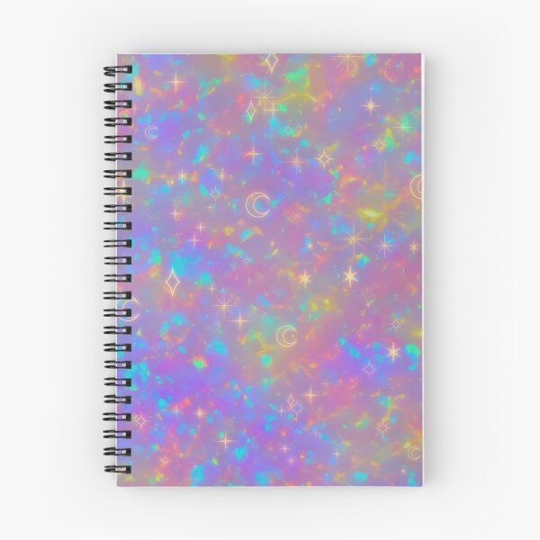 Item preview, Holographic Opal Galaxy – Celestial Moon and Stars Pattern Art designed and sold by Pure Little Glitty.
