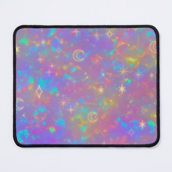 Item preview, Holographic Opal Galaxy – Celestial Moon and Stars Pattern Art designed and sold by Pure Little Glitty.