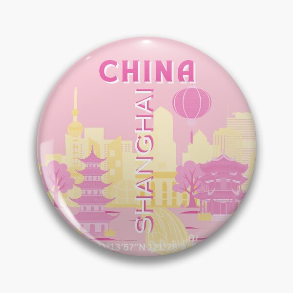 Item preview, Shanghai China Travel Pink Poster designed and sold by Magic Love Art Print.