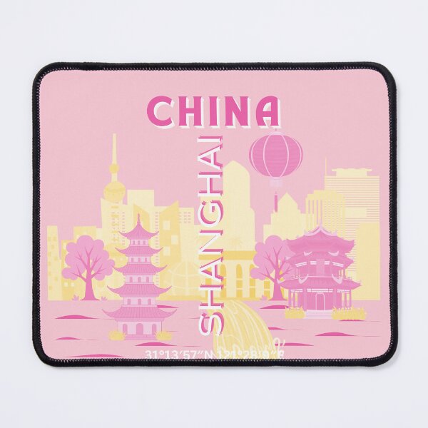 Item preview, Shanghai China Travel Pink Poster designed and sold by Magic Love Art Print.