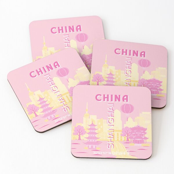 Item preview, Shanghai China Travel Pink Poster designed and sold by Magic Love Art Print.