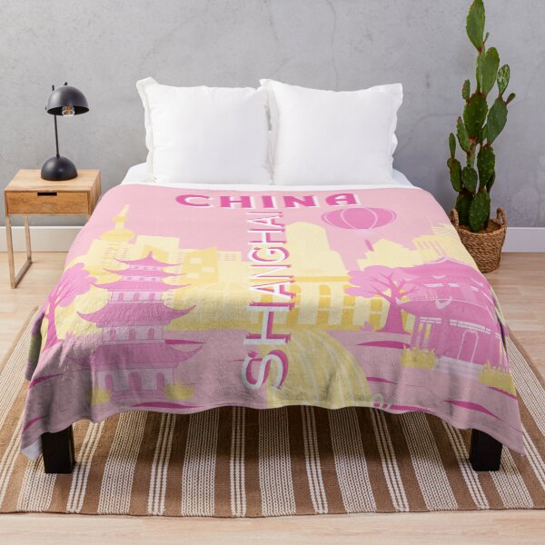 Item preview, Shanghai China Travel Pink Poster designed and sold by Magic Love Art Print.