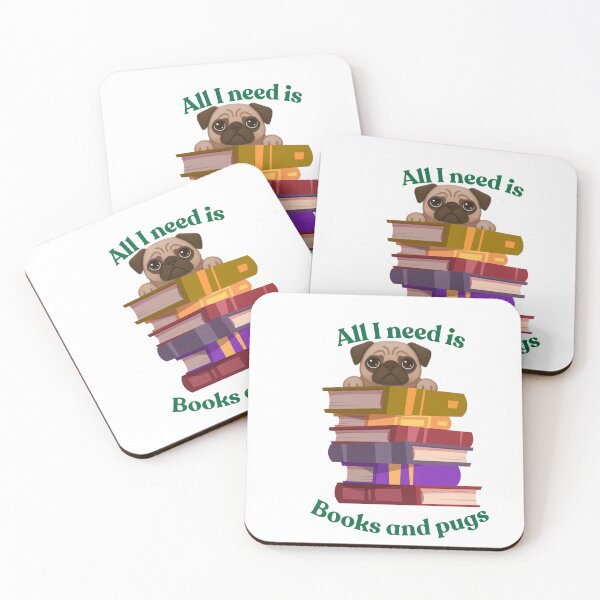 Item preview, All I need is pugs and books  designed and sold by Bud the Pug & Friends .