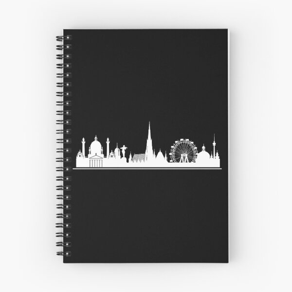 Item preview, Vienna Skyline Minimal Line Art Sticker Black White Vienna Austria City Silhouette Modern Travel Design designed and sold by RafenStein.