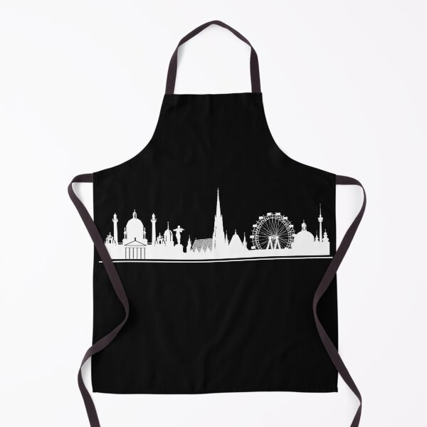Item preview, Vienna Skyline Minimal Line Art Sticker Black White Vienna Austria City Silhouette Modern Travel Design designed and sold by RafenStein.