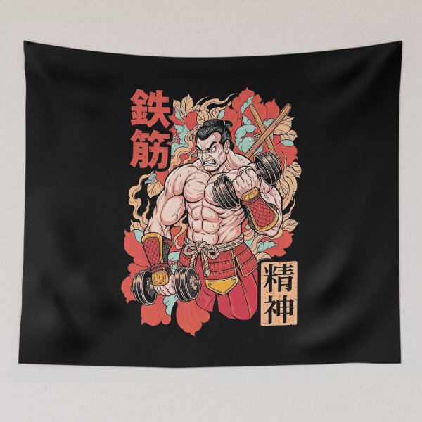 Item preview, Gym Samurai Iron Muscle Mentality Japanese Workout Warrior designed and sold by GrandeDuc.