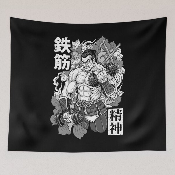 Item preview, Gym Samurai Iron Muscle Mentality Japanese Workout Warrior designed and sold by GrandeDuc.
