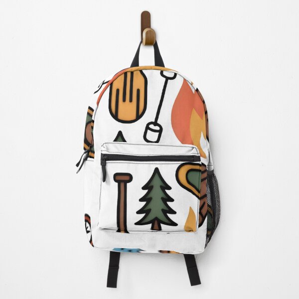 Item preview, Camping Essentials Campfire Outdoor Adventure Icons designed and sold by Zanigold.