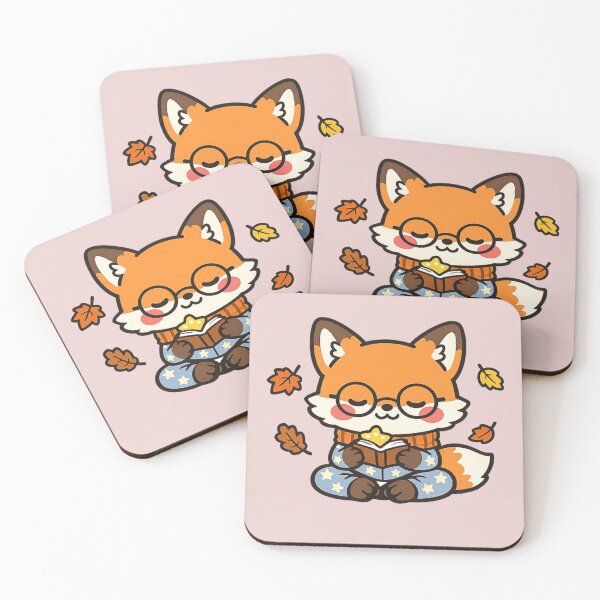 Item preview, Kawaii Autumn Fox with Fall Leaves | Cute Chibi Fox Scarf Art | Cozy Fall Fox Illustration | Kawaii Animal Print designed and sold by asadstudio88.