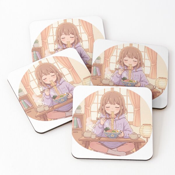 Item preview, Kawaii Anime Girl Introvert Ramen Lover Cute Quiet Life Cozy Aesthetic Gift  Main Tags designed and sold by Im-Ara.