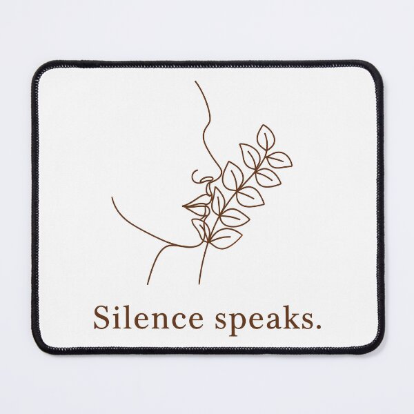 Item preview, Silence Speaks – Minimalist Line Art Face & Leaves designed and sold by Fuechse.