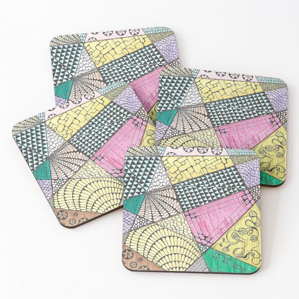 Item preview, Lana - Hand Drawn Geometric ASMR Traingle Tile Pattern designed and sold by AJPrettyObscene.