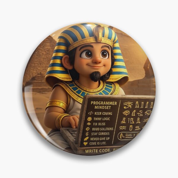 Item preview, Ancient Wisdom Modern Tech Programmer Pharaoh designed and sold by AzmyStore.as .