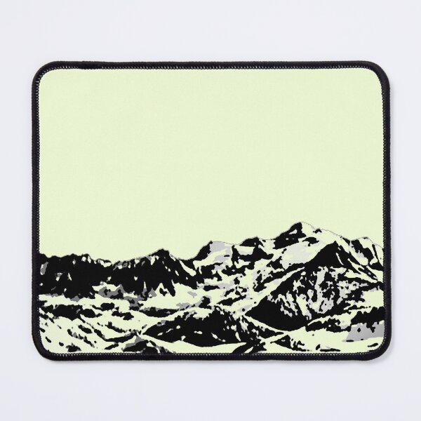 Item preview, Realistic Alpine Mountain Sticker Black White Landscape Scenic Nature Travel Design designed and sold by RafenStein.